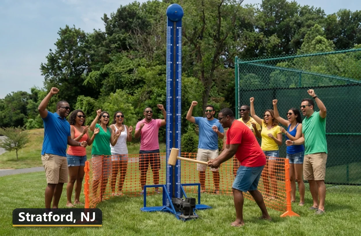 High striker carnival game rental in Stratford, New Jersey for field days, parties and events