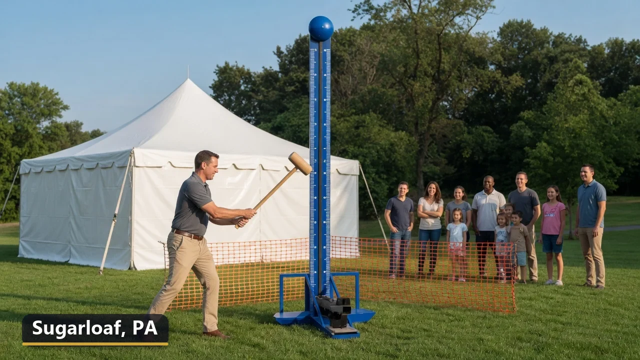 High striker carnival game rental in Sugarloaf, Pennsylvania for field days, parties and events