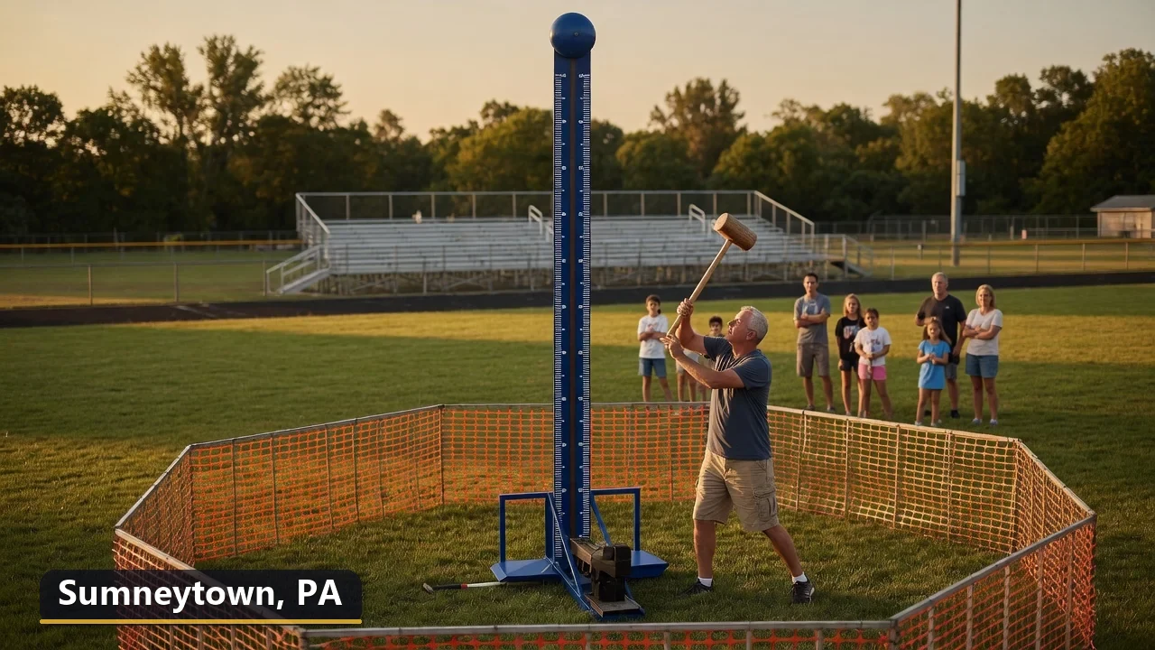 High striker carnival game rental in Sumneytown, Pennsylvania for field days, parties and events