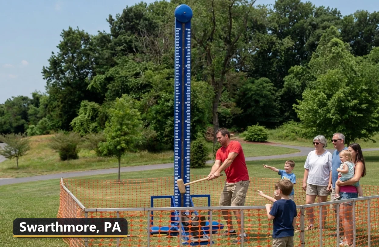 High striker carnival game rental in Swarthmore, Pennsylvania for field days, parties and events