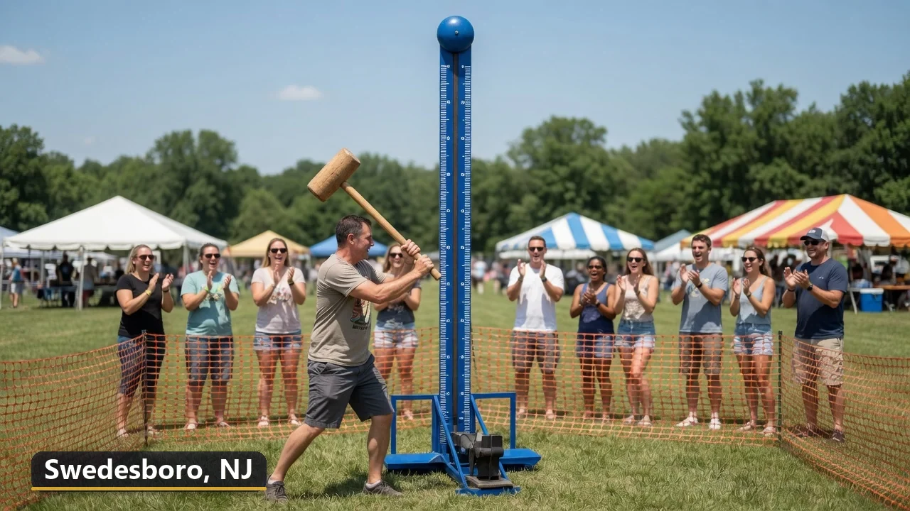 High striker carnival game rental in Swedesboro, New Jersey for field days, parties and events