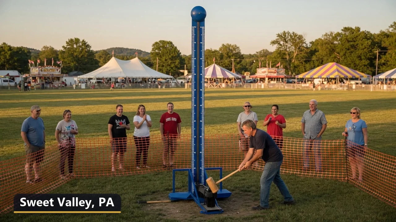 High striker carnival game rental in Sweet Valley, Pennsylvania for field days, parties and events