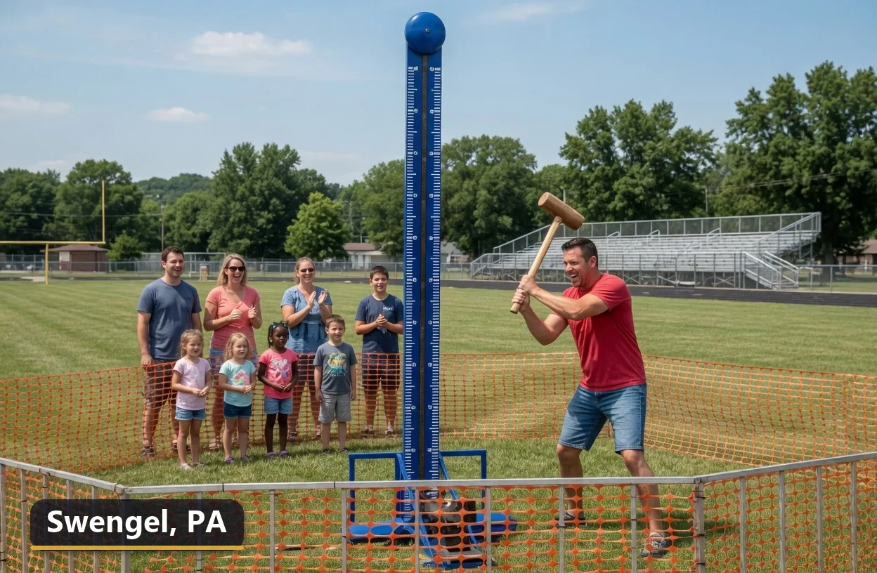 High striker carnival game rental in Swengel, Pennsylvania for field days, parties and events