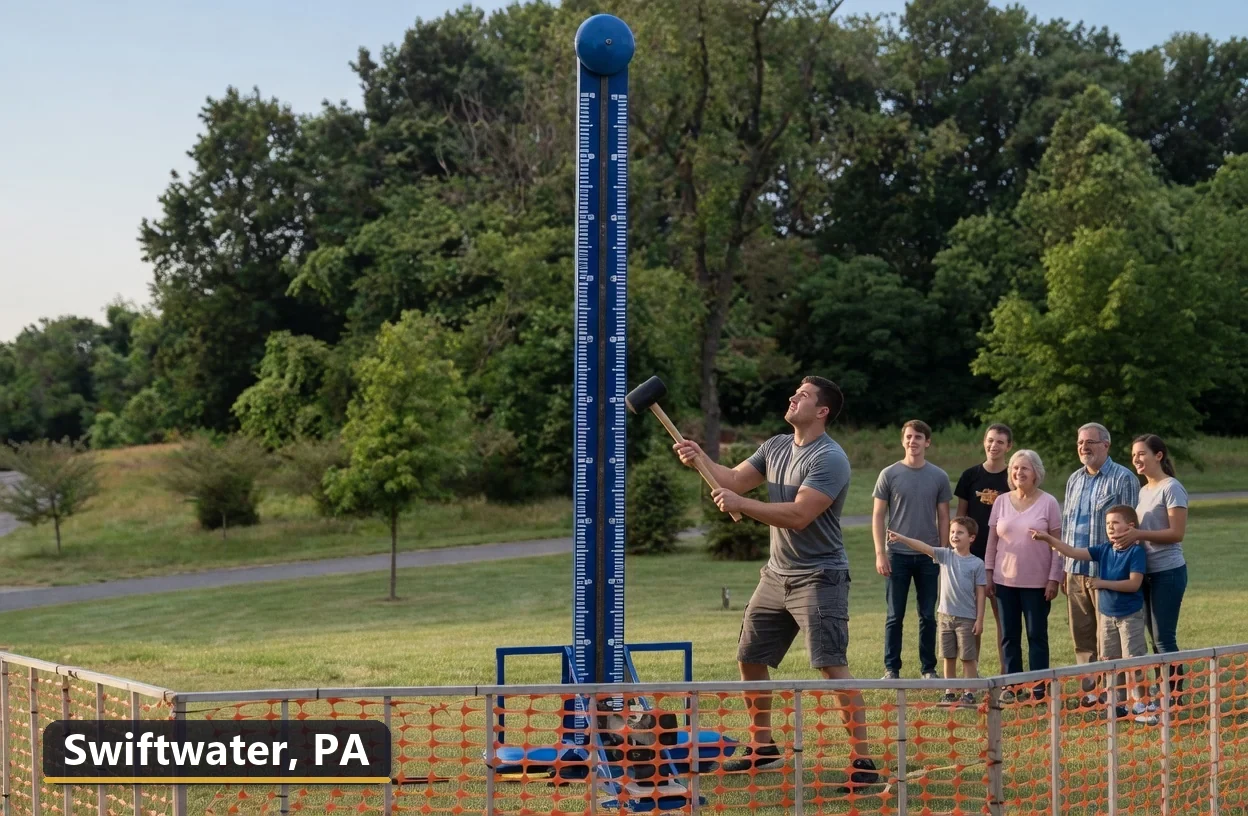 High striker carnival game rental in Swiftwater, Pennsylvania for field days, parties and events