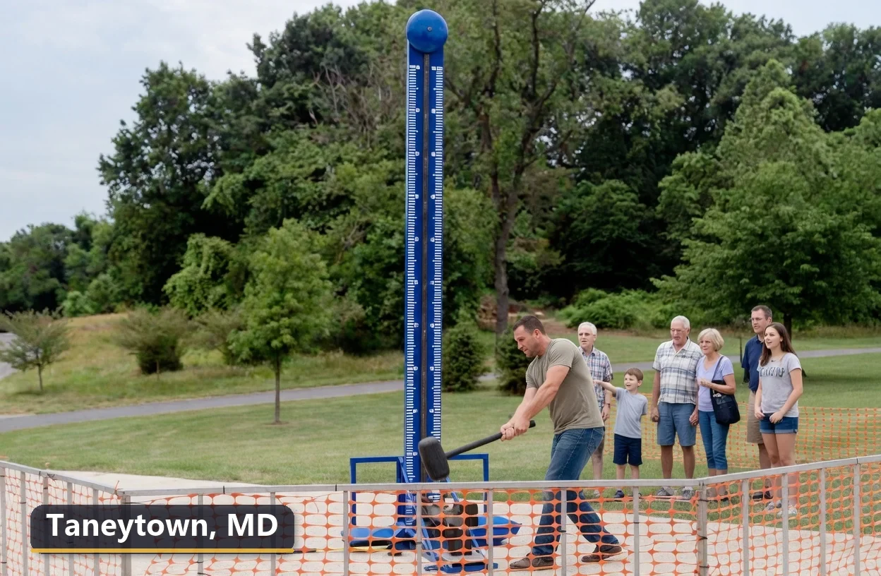 High striker carnival game rental in Taneytown, Maryland for field days, parties and events