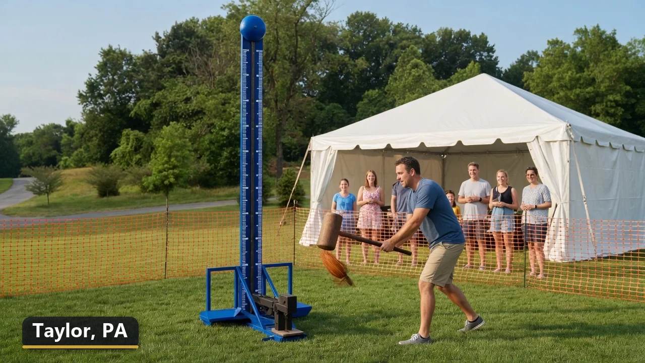 High striker carnival game rental in Taylor, Pennsylvania for field days, parties and events