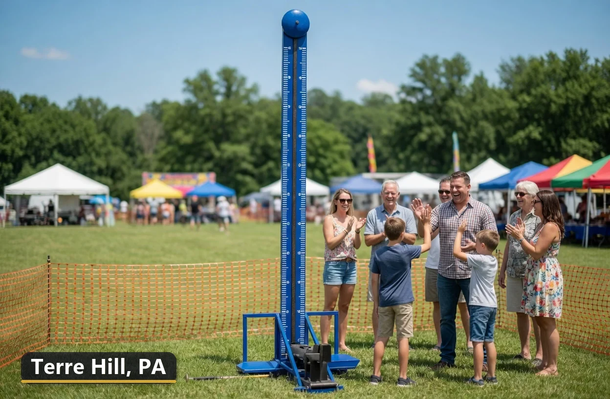 High striker carnival game rental in Terre Hill, Pennsylvania for field days, parties and events