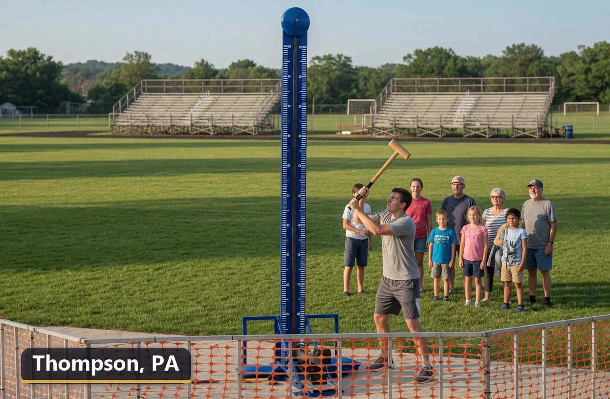 High striker carnival game rental in Thompson, Pennsylvania for field days, parties and events