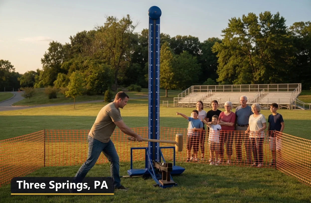 High striker carnival game rental in Three Springs, Pennsylvania for field days, parties and events