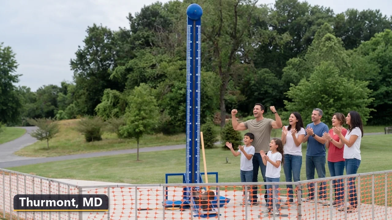 High striker carnival game rental in Thurmont, Maryland for field days, parties and events