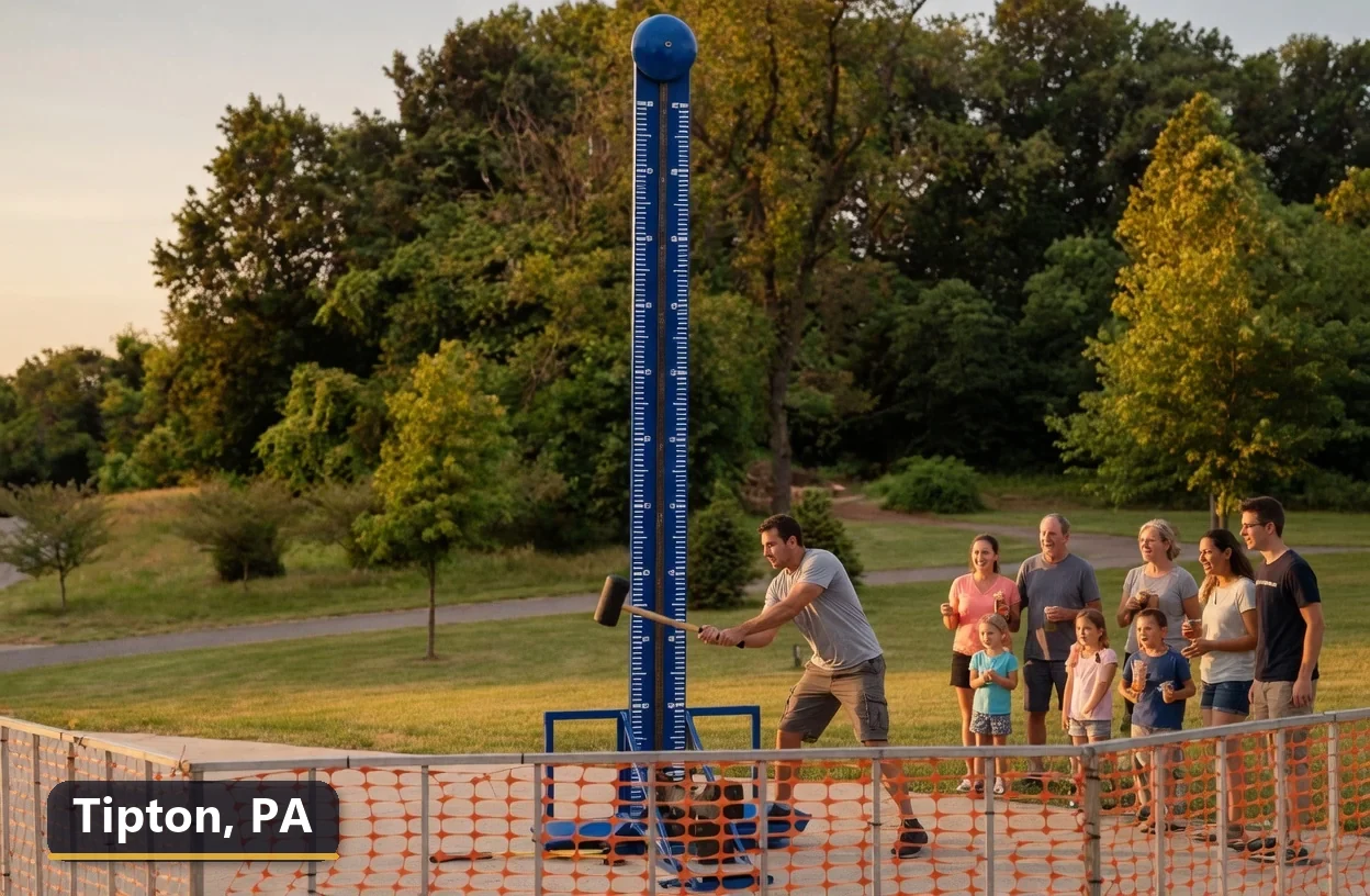 High striker carnival game rental in Tipton, Pennsylvania for field days, parties and events