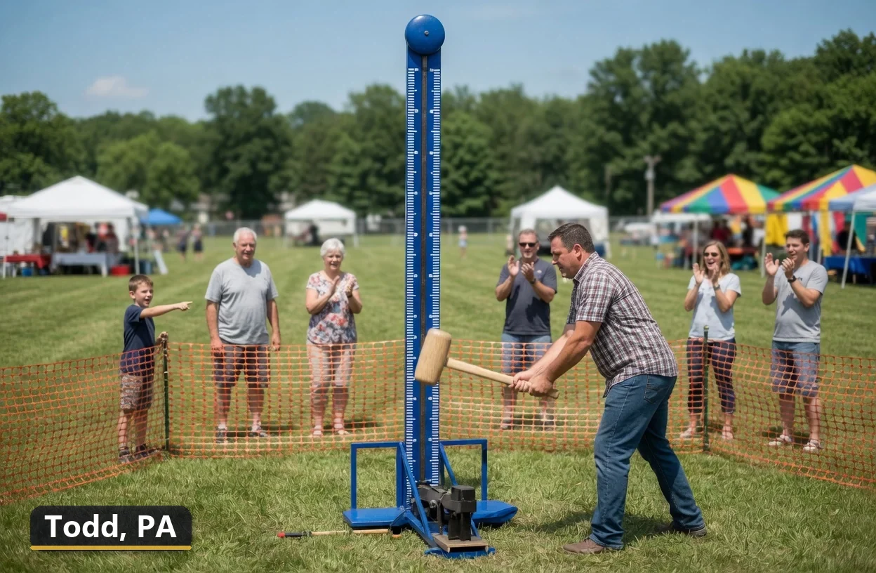 High striker carnival game rental in Todd, Pennsylvania for field days, parties and events