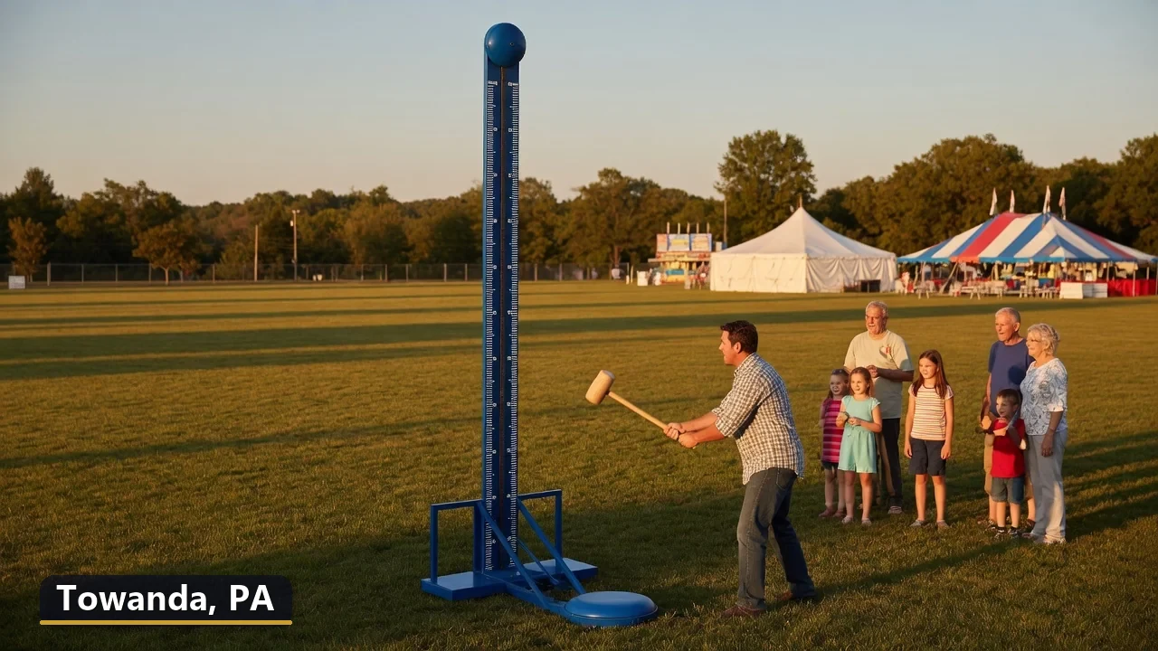 High striker carnival game rental in Towanda, Pennsylvania for field days, parties and events