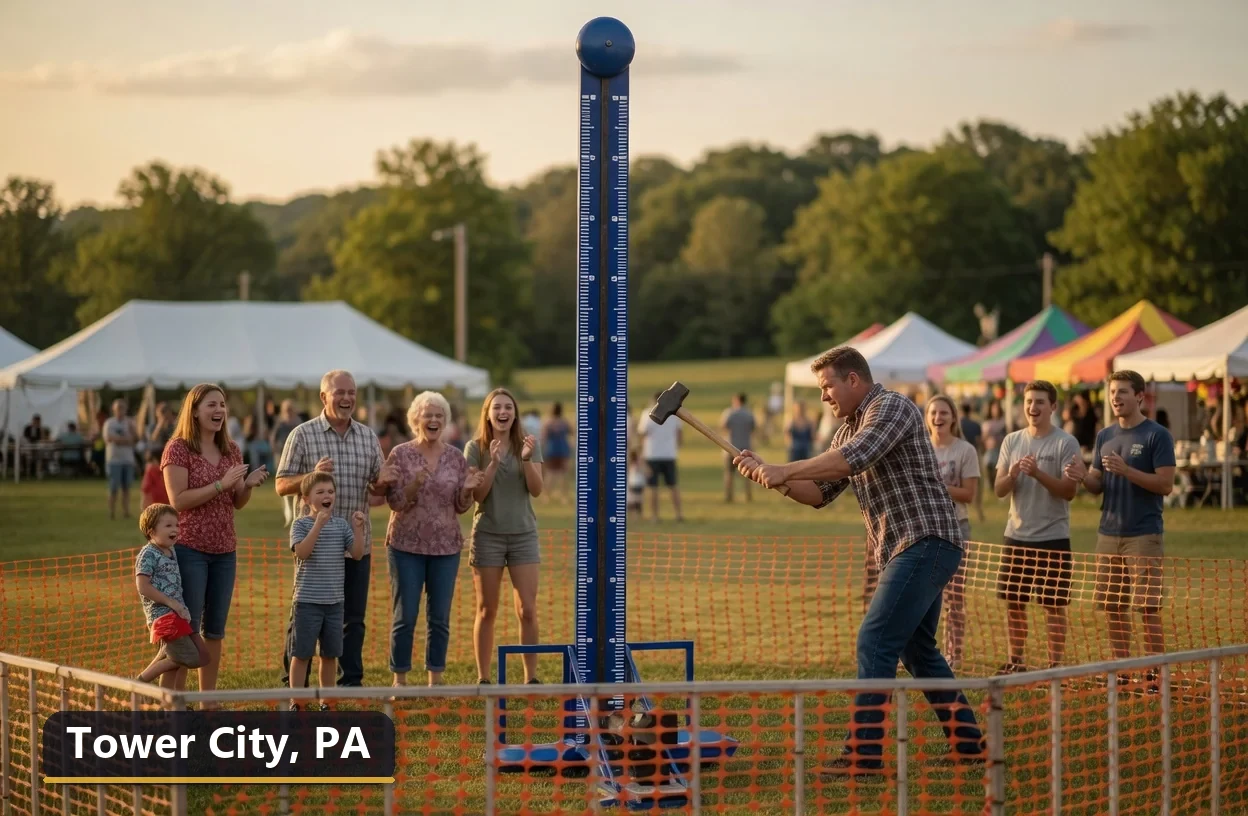 High striker carnival game rental in Tower City, Pennsylvania for field days, parties and events