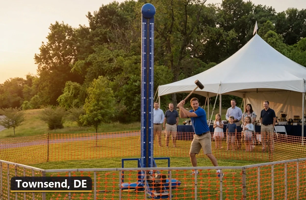 High striker carnival game rental in Townsend, Delaware for field days, parties and events