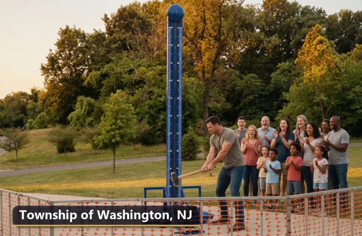High striker carnival game rental in Township of Washington, New Jersey for field days, parties and events