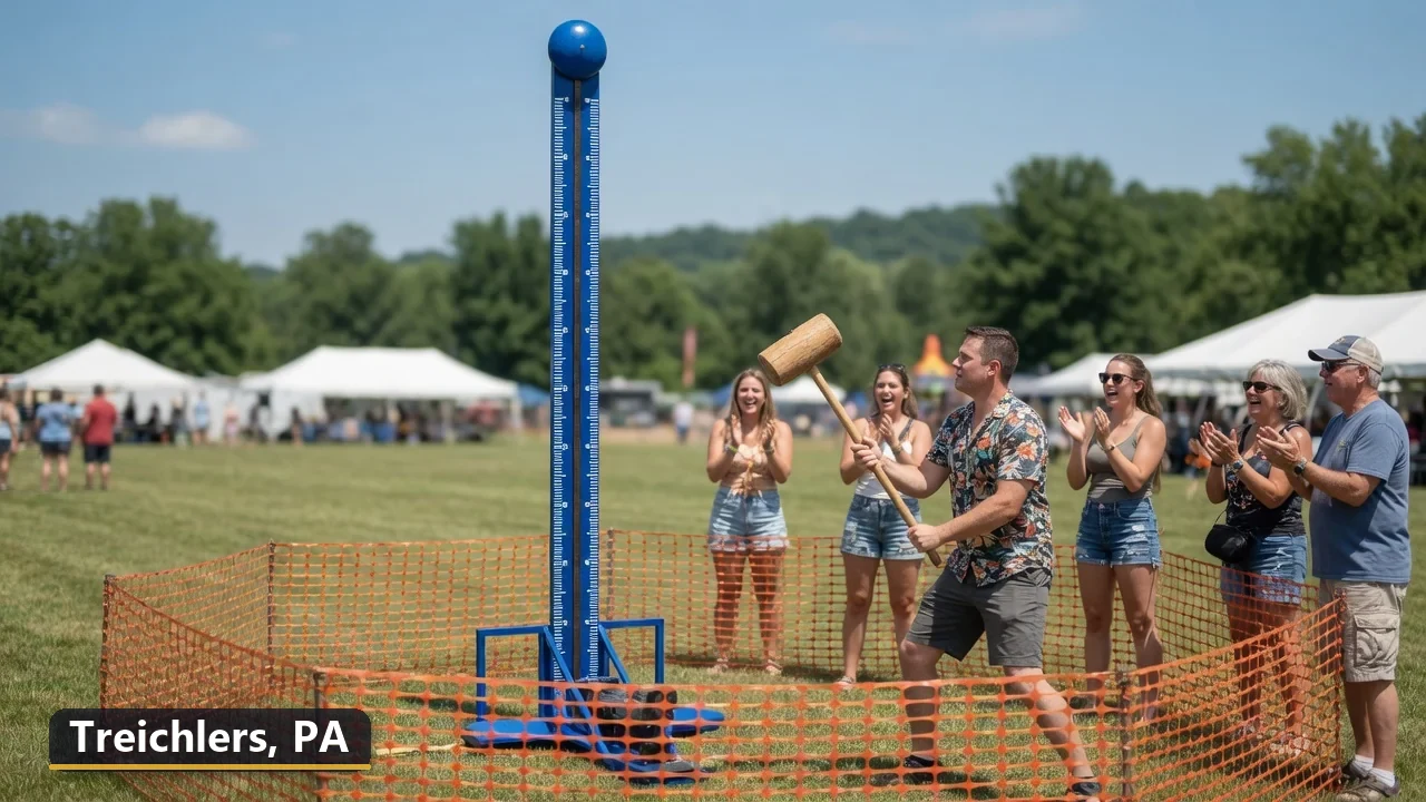 High striker carnival game rental in Treichlers, Pennsylvania for field days, parties and events