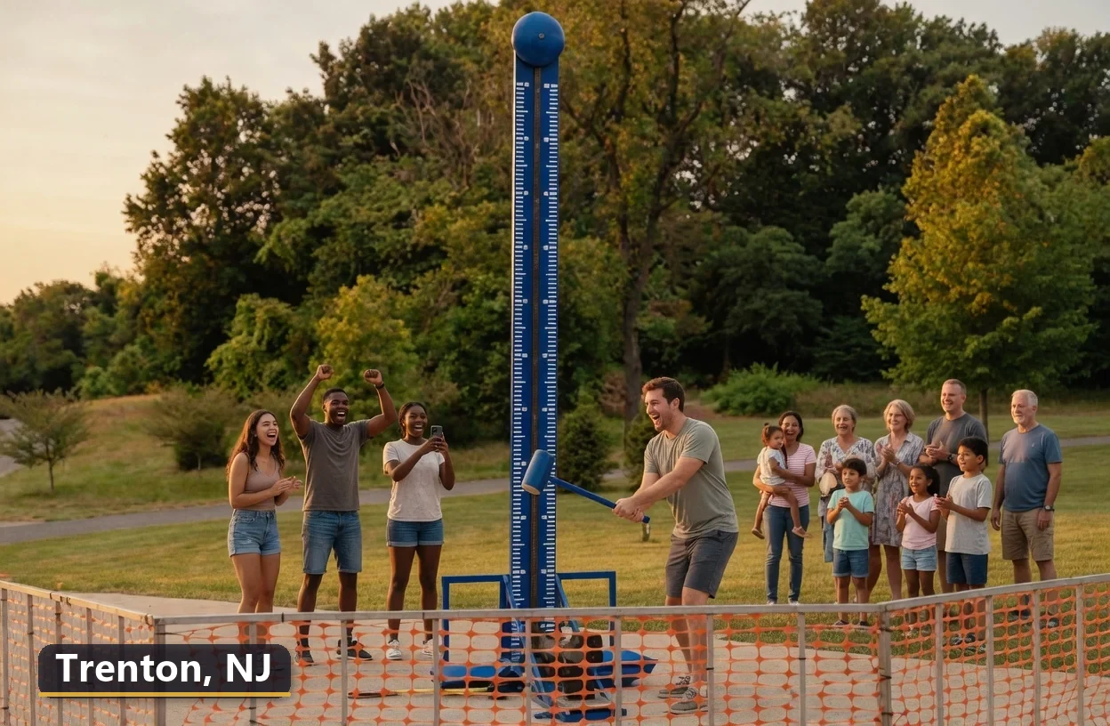 High striker carnival game rental in Trenton, New Jersey for field days, parties and events