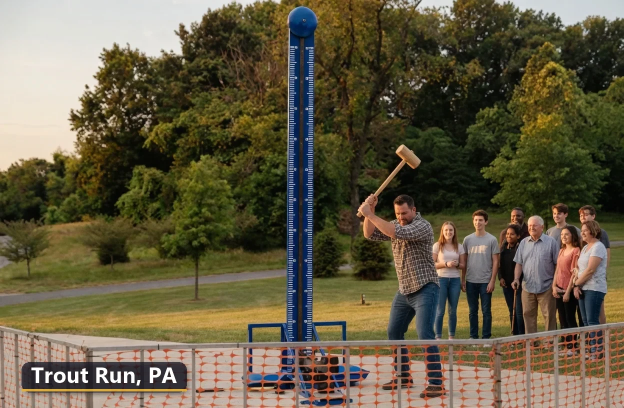 High striker carnival game rental in Trout Run, Pennsylvania for field days, parties and events