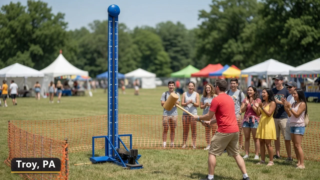 High striker carnival game rental in Troy, Pennsylvania for field days, parties and events