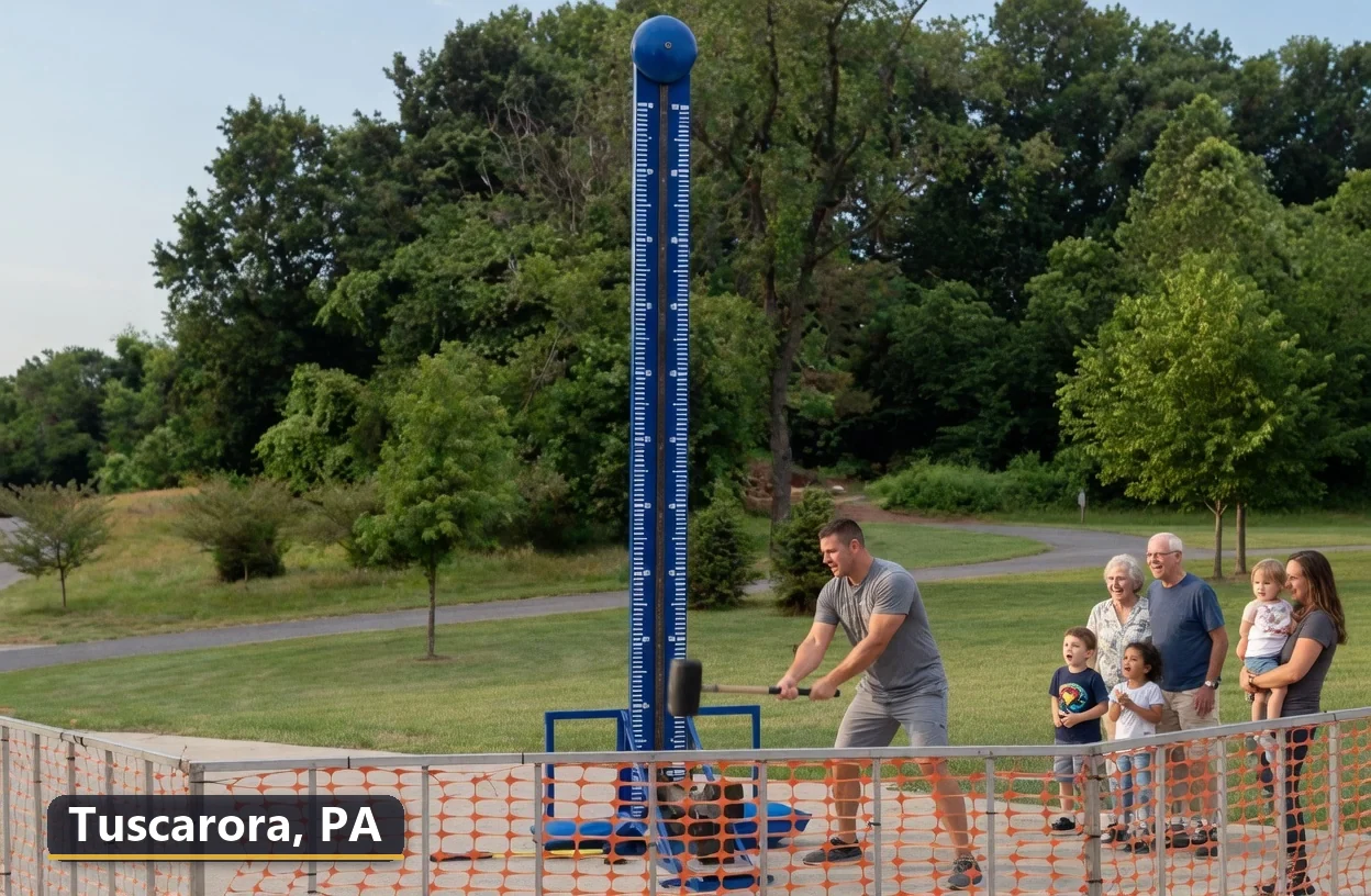 High striker carnival game rental in Tuscarora, Pennsylvania for field days, parties and events