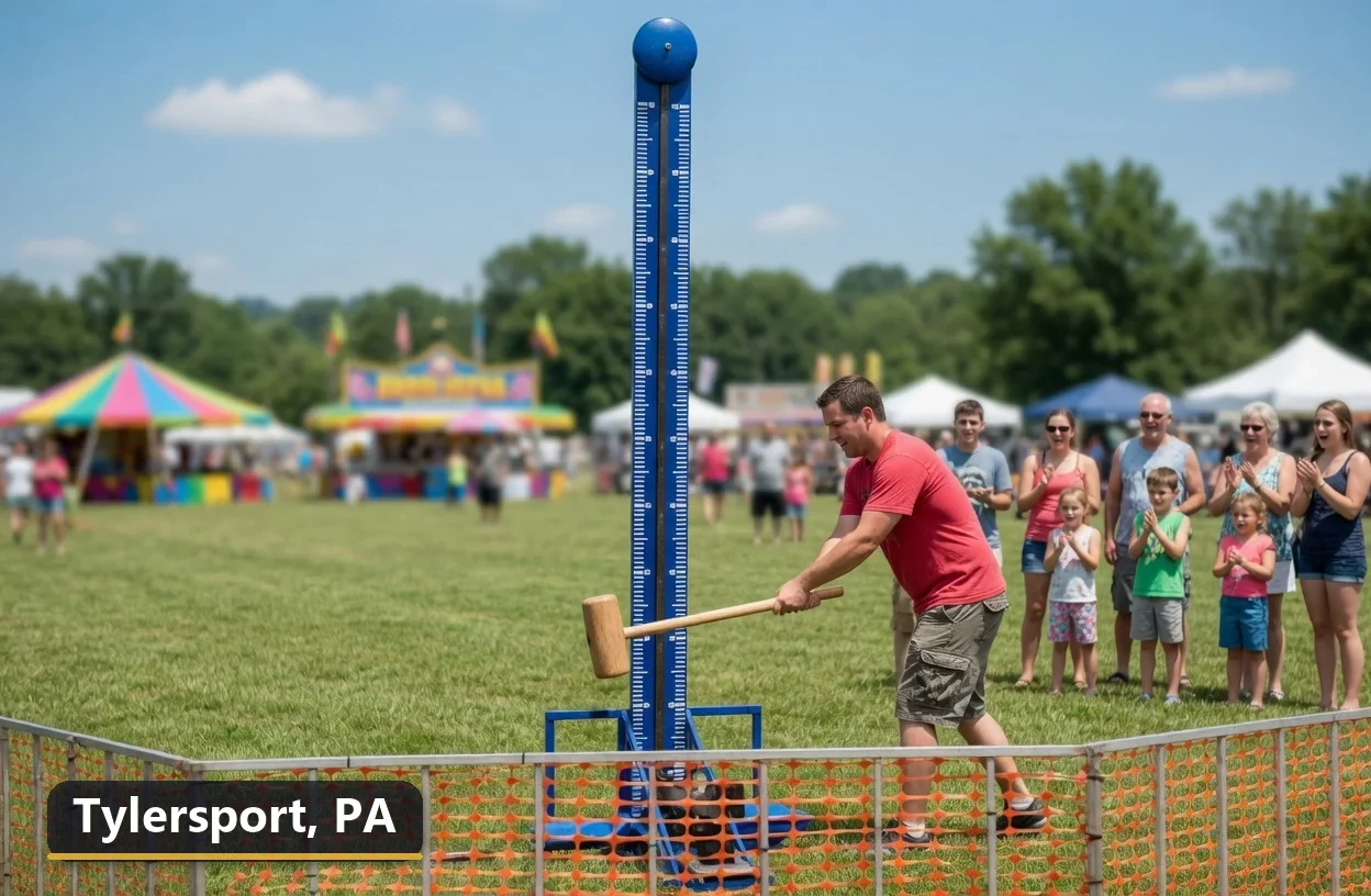 High striker carnival game rental in Tylersport, Pennsylvania for field days, parties and events