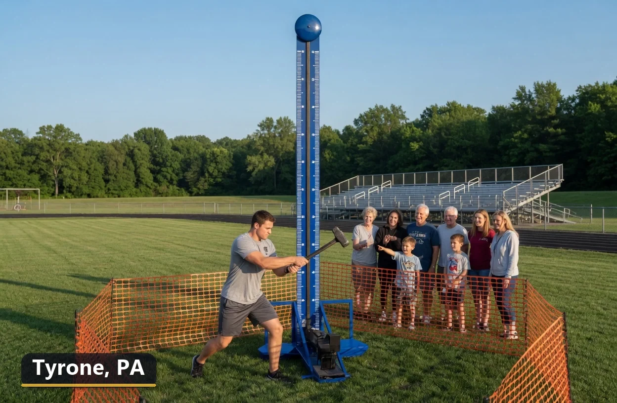 High striker carnival game rental in Tyrone, Pennsylvania for field days, parties and events