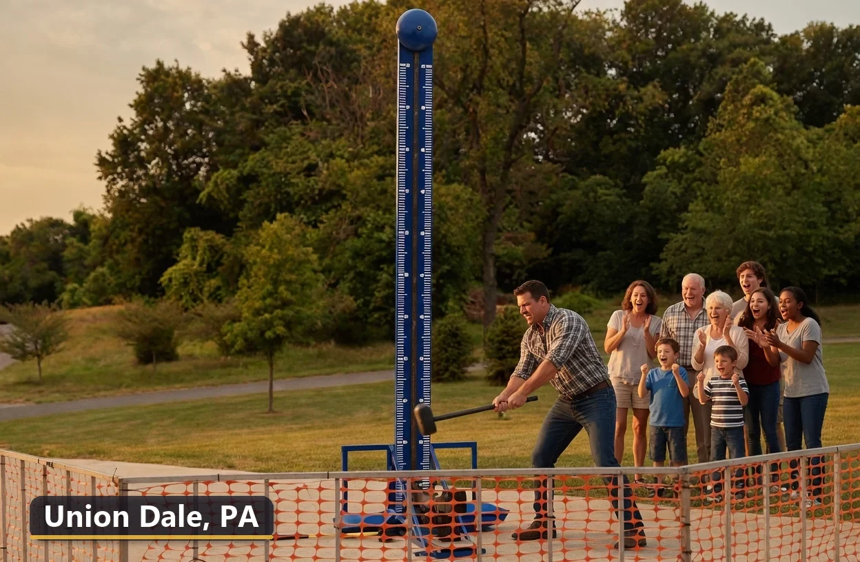 High striker carnival game rental in Union Dale, Pennsylvania for field days, parties and events