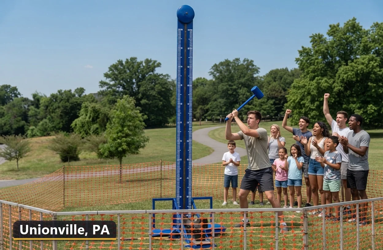 High striker carnival game rental in Unionville, Pennsylvania for field days, parties and events