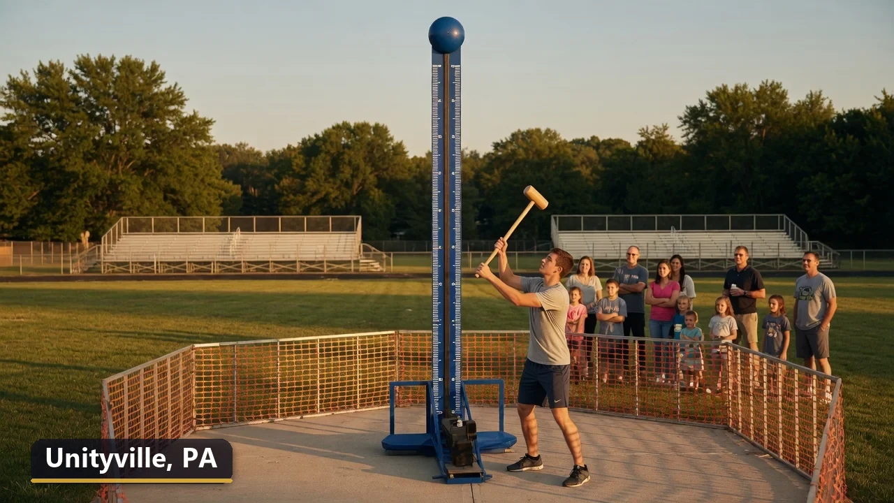 High striker carnival game rental in Unityville, Pennsylvania for field days, parties and events