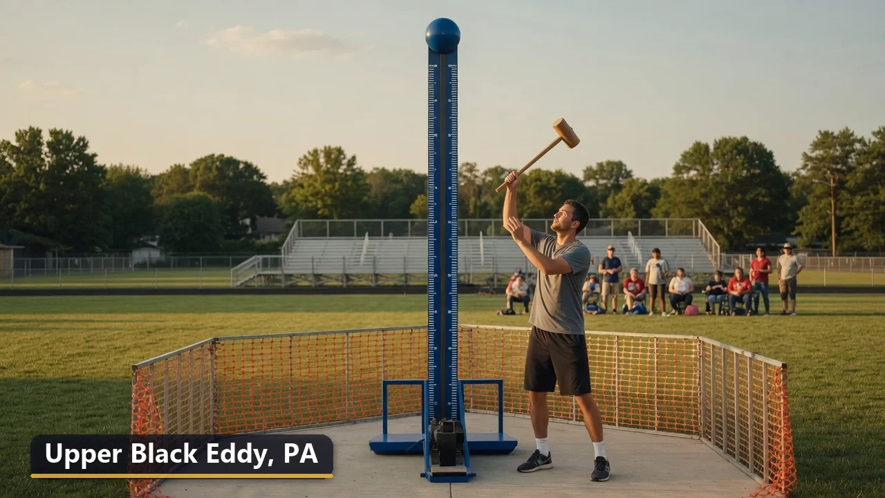 High striker carnival game rental in Upper Black Eddy, Pennsylvania for field days, parties and events