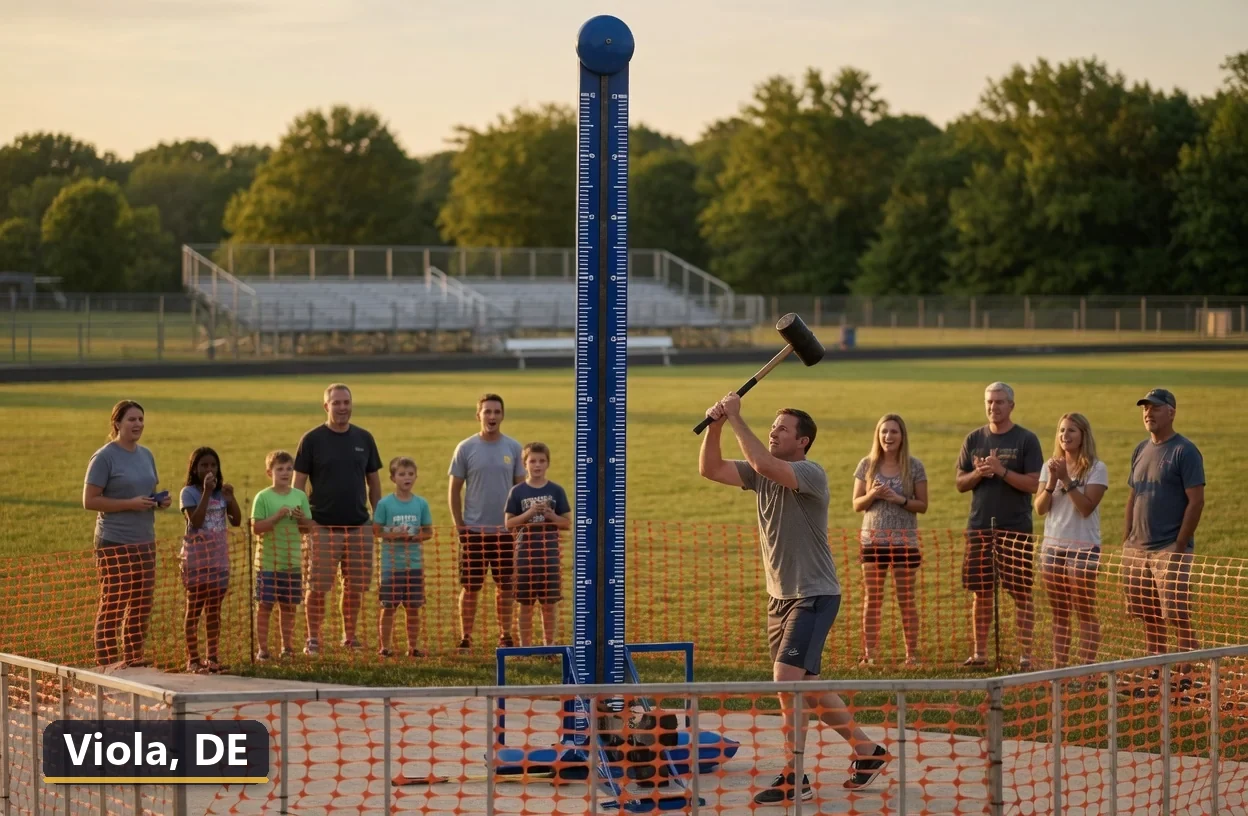 High striker carnival game rental in Viola, Delaware for field days, parties and events