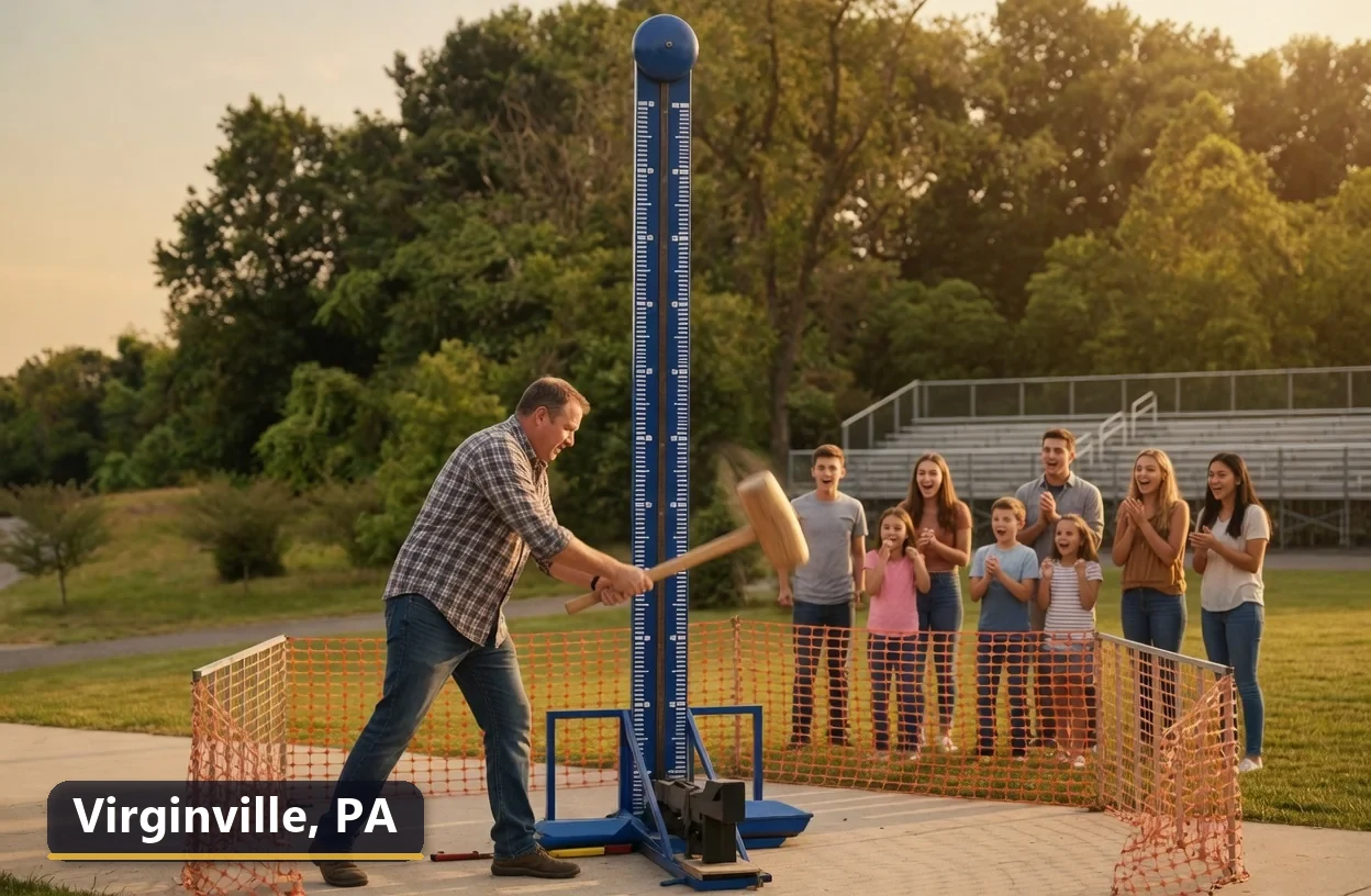 High striker carnival game rental in Virginville, Pennsylvania for field days, parties and events
