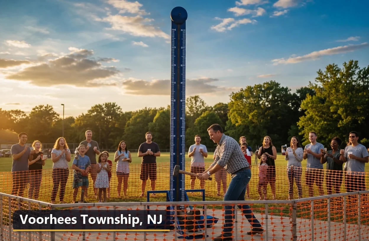 High striker carnival game rental in Voorhees Township, New Jersey for field days, parties and events