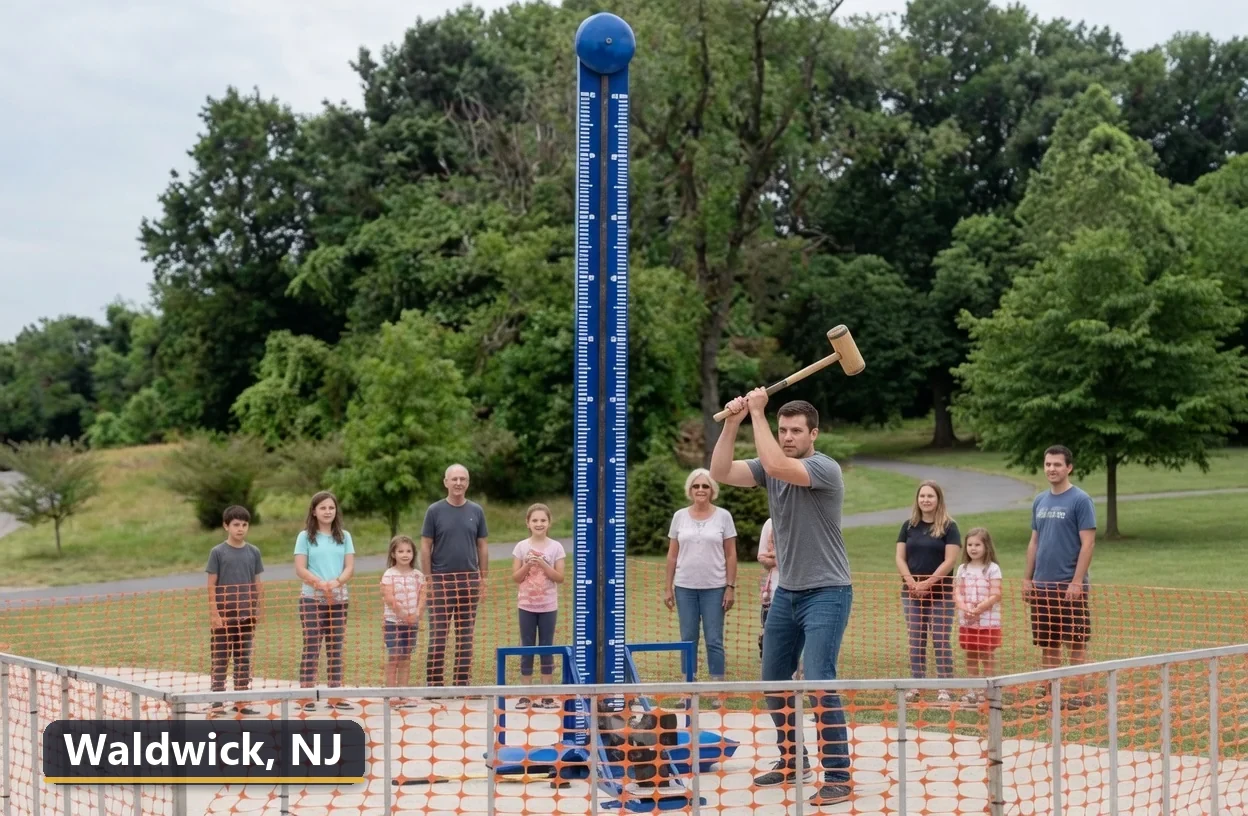High striker carnival game rental in Waldwick, New Jersey for field days, parties and events