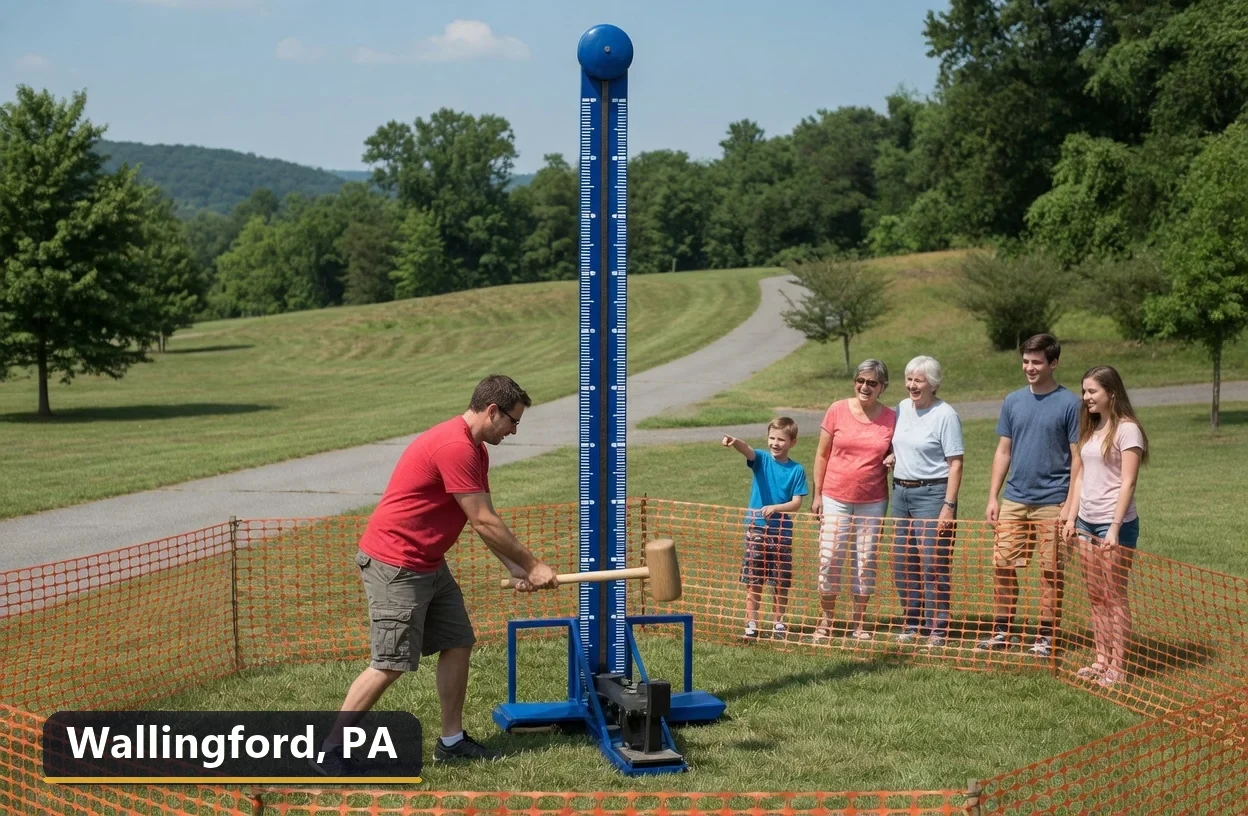 High striker carnival game rental in Wallingford, Pennsylvania for field days, parties and events