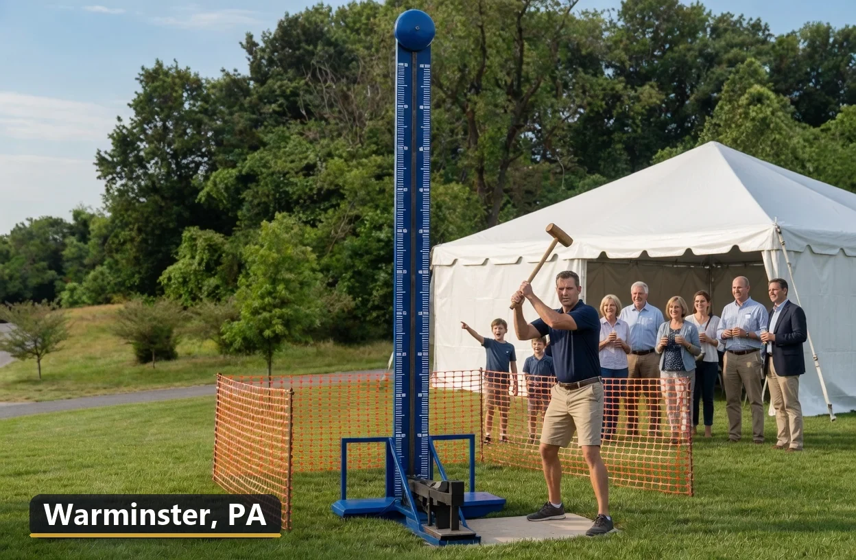High striker carnival game rental in Warminster, Pennsylvania for field days, parties and events