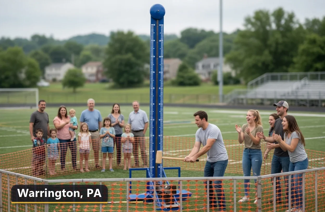 High striker carnival game rental in Warrington, Pennsylvania for field days, parties and events