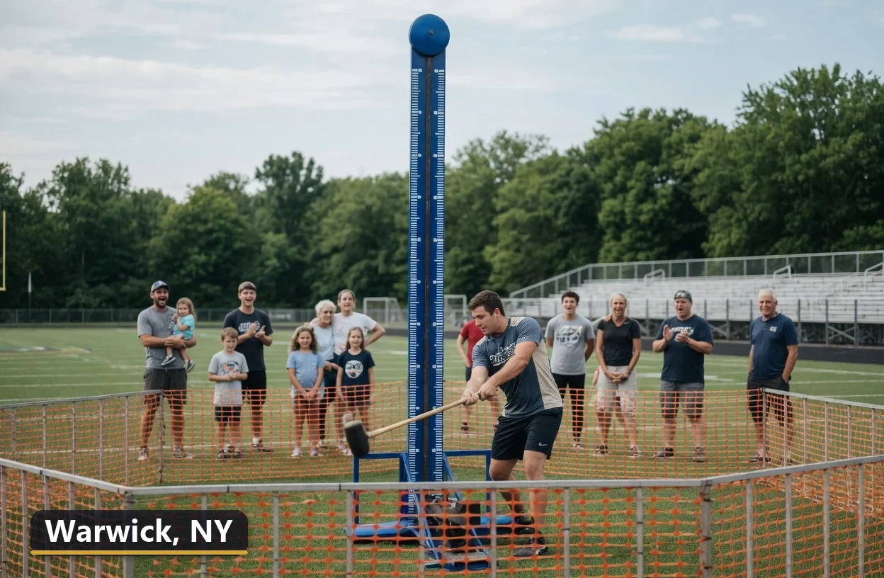 High striker carnival game rental in Warwick, New York for field days, parties and events