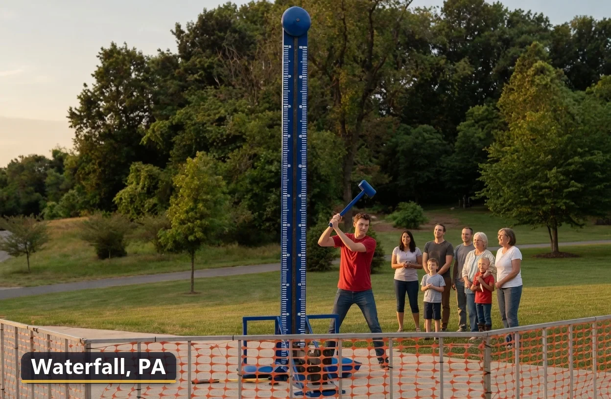 High striker carnival game rental in Waterfall, Pennsylvania for field days, parties and events
