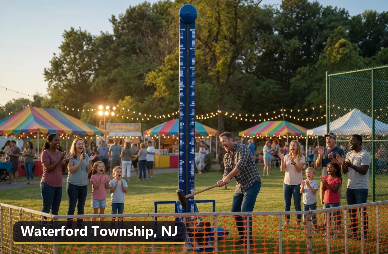 High striker carnival game rental in Waterford Township, New Jersey for field days, parties and events