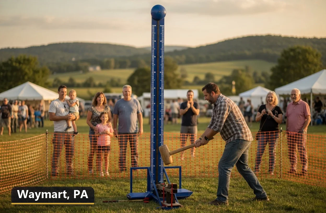 High striker carnival game rental in Waymart, Pennsylvania for field days, parties and events