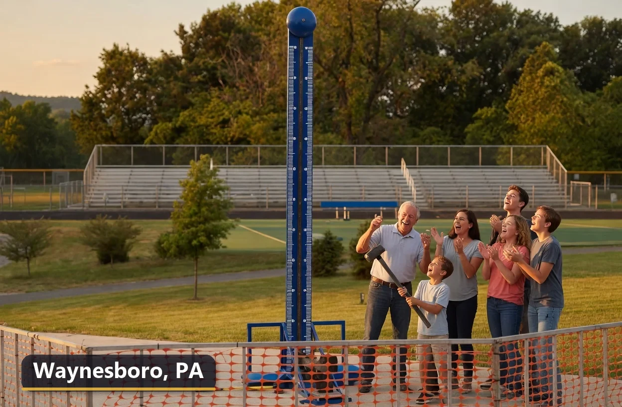 High striker carnival game rental in Waynesboro, Pennsylvania for field days, parties and events