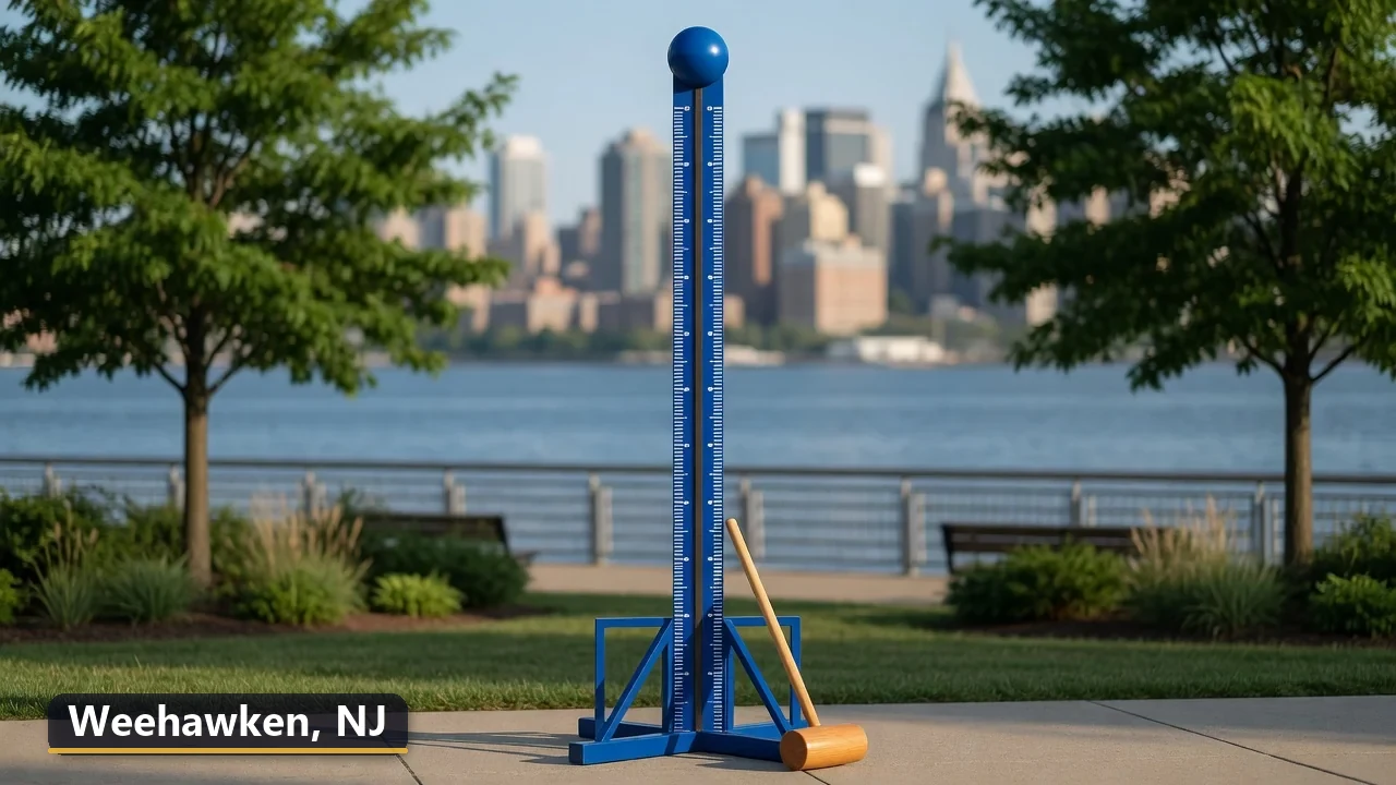 High striker carnival game rental in Weehawken, New Jersey for field days, parties and events