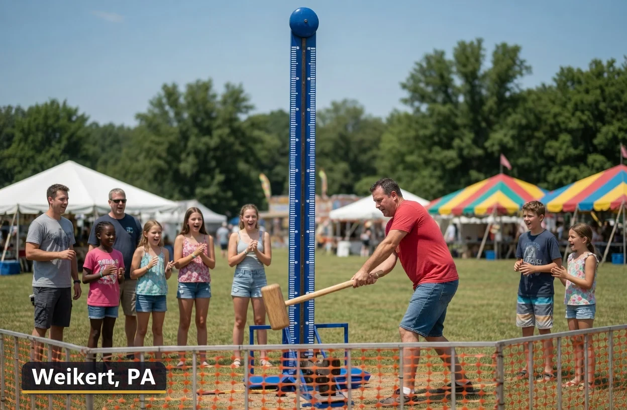 High striker carnival game rental in Weikert, Pennsylvania for field days, parties and events