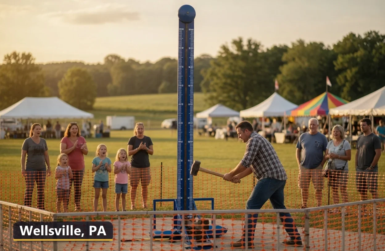 High striker carnival game rental in Wellsville, Pennsylvania for field days, parties and events