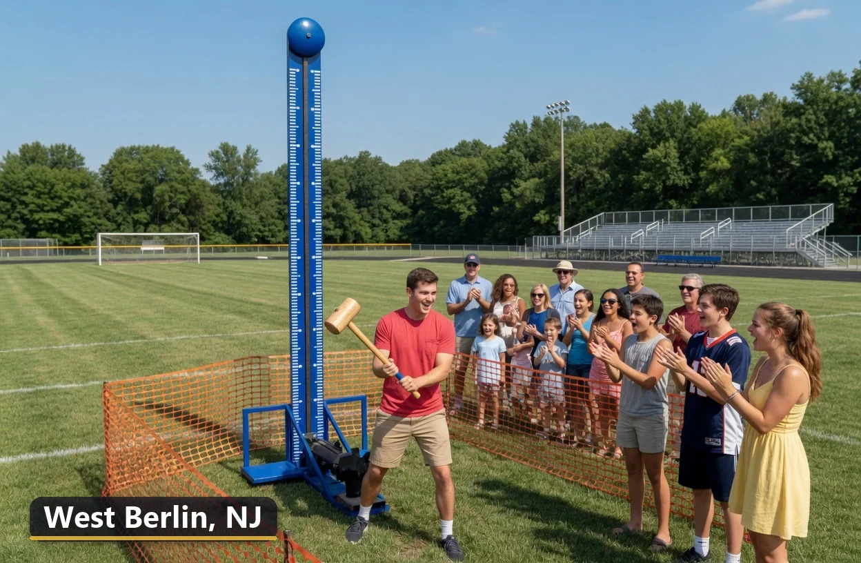 High striker carnival game rental in West Berlin, New Jersey for field days, parties and events