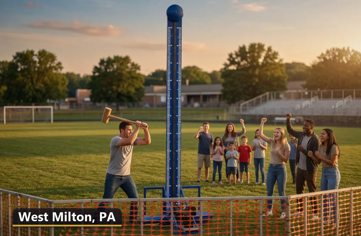 High striker carnival game rental in West Milton, Pennsylvania for field days, parties and events