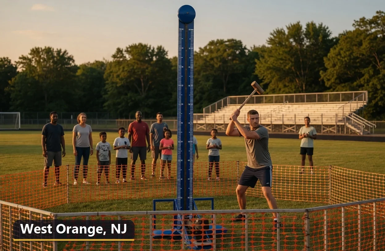 High striker carnival game rental in West Orange, New Jersey for field days, parties and events