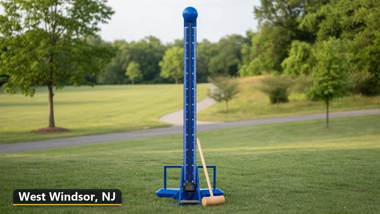 High striker carnival game rental in West Windsor, New Jersey for field days, parties and events